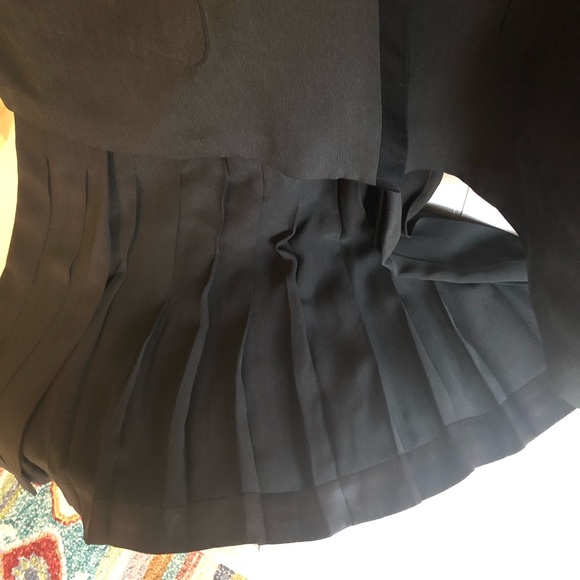 Black Silk Suit, Jacket and Skirt - Picture 4 of 8